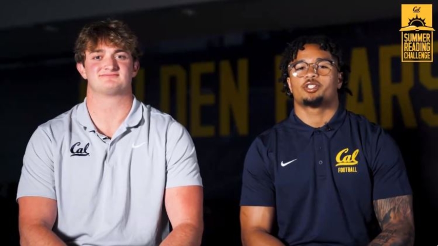 Ott and Endries Step Up For Cal Football's Reading Challenge