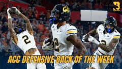 Kingston Lopa Named ACC Defensive Back Of The Week